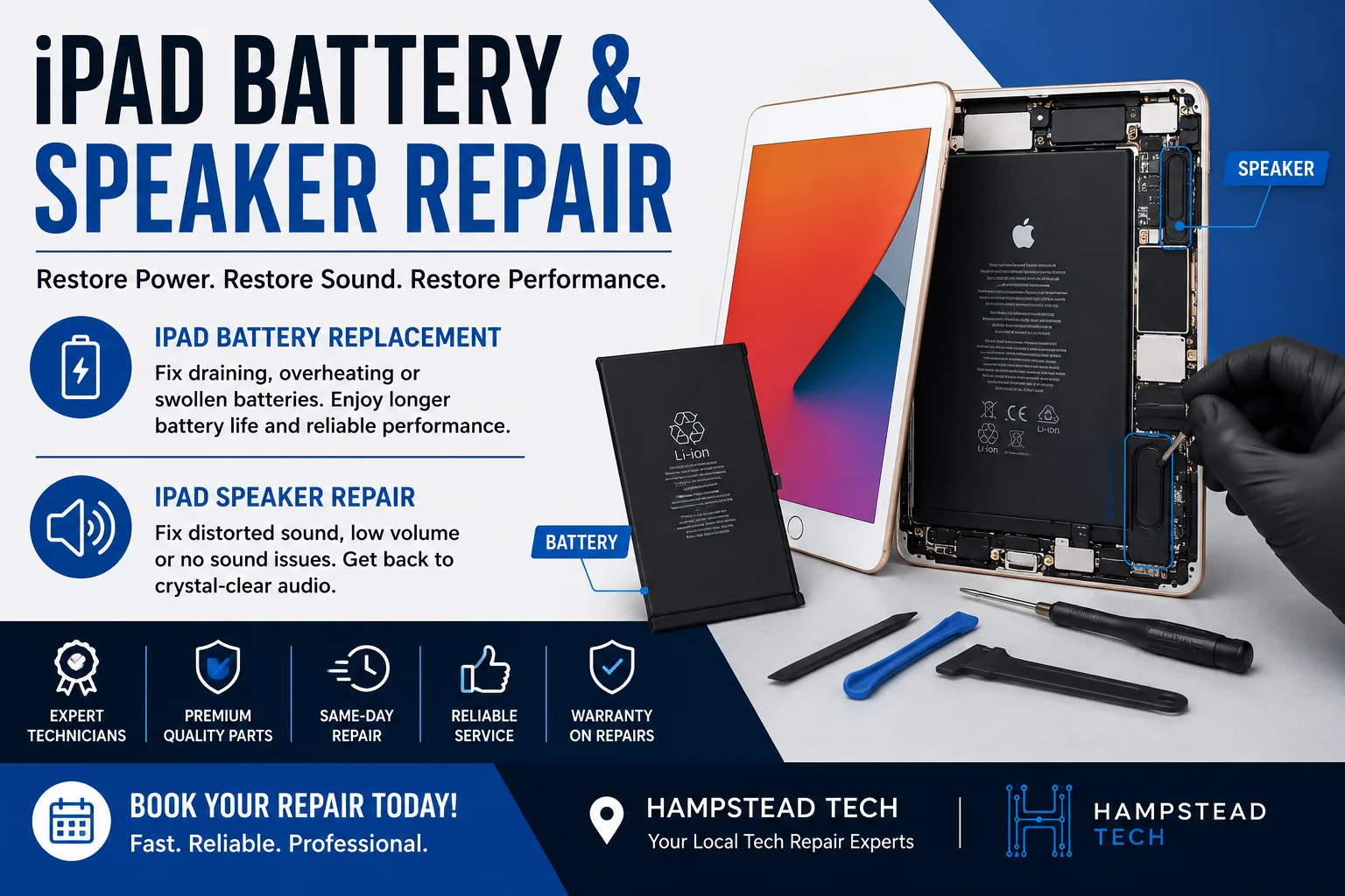 Bring Your iPad Back to Life with Professional Battery & Speaker Repairs