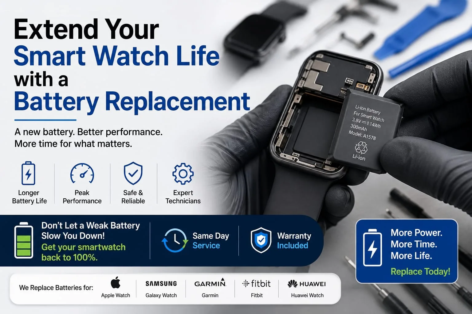 Extend Your Smart Watch Life with a Battery Replacement​