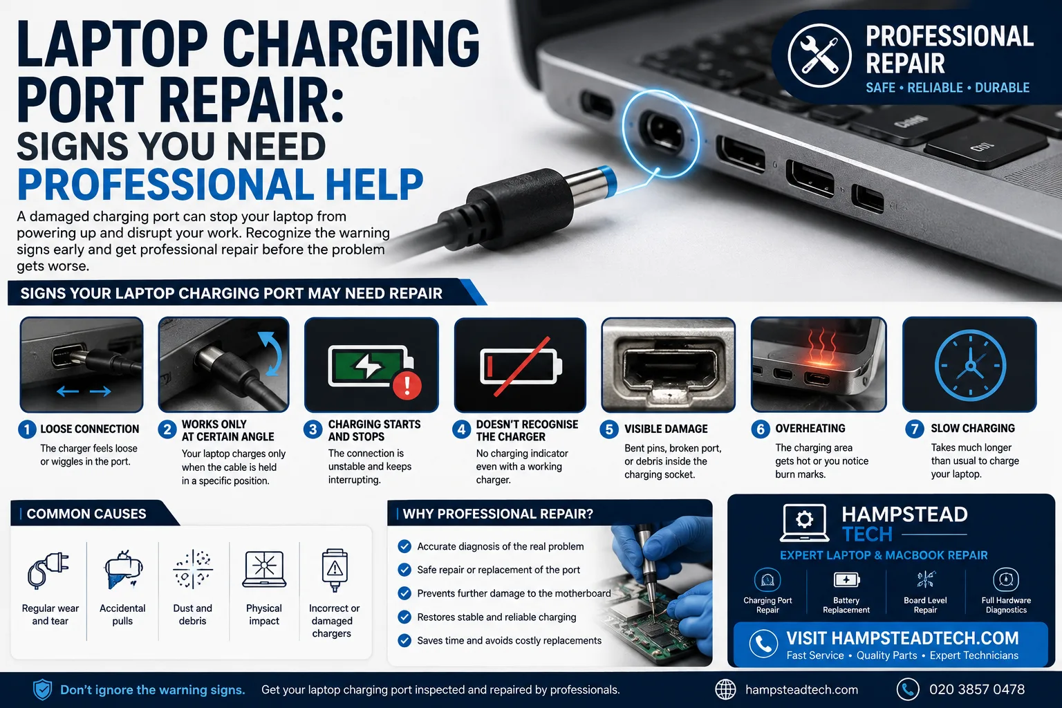 Laptop Charging Port Repair: Signs You Need Professional Help