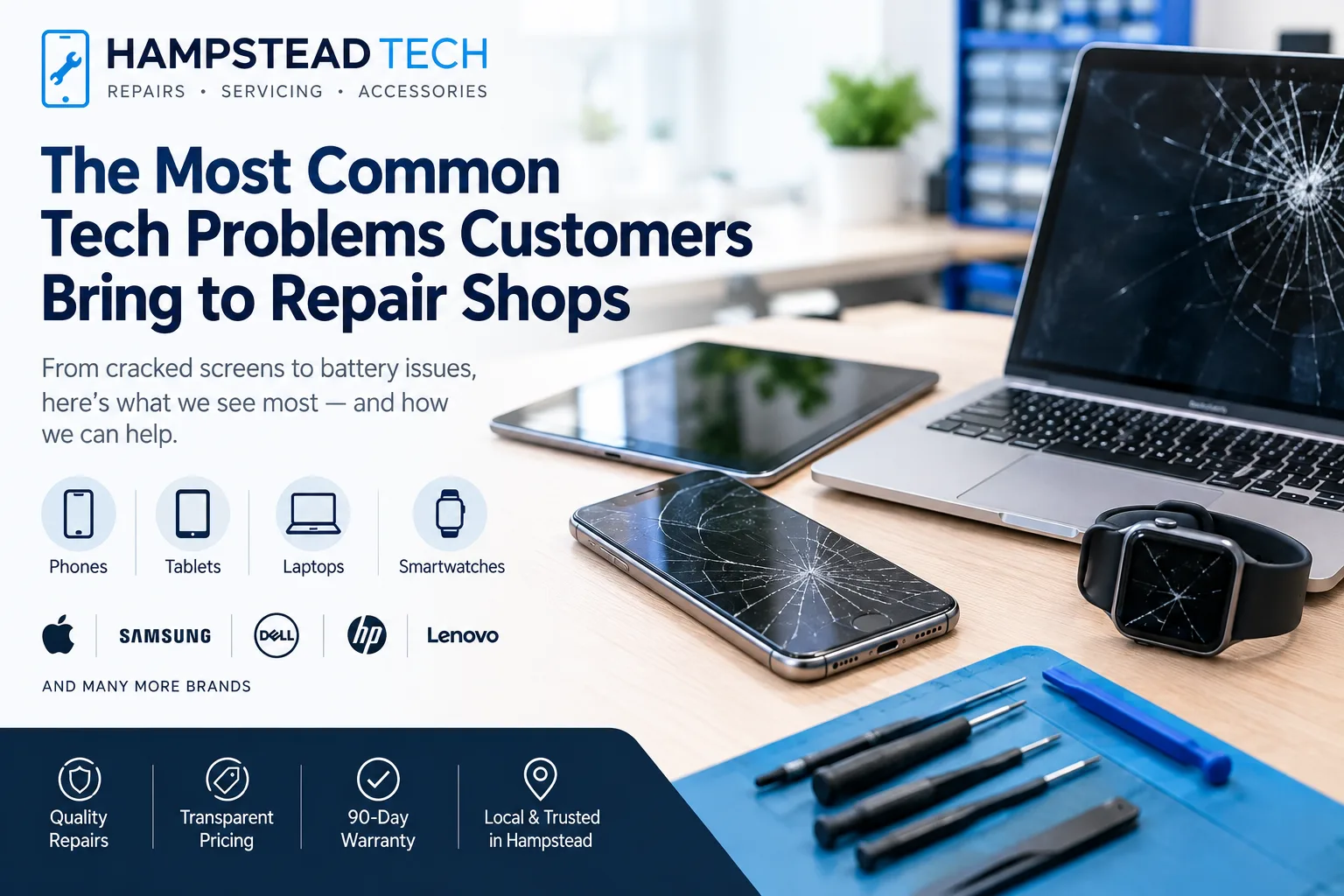 The Most Common Tech Problems Customers Bring to Repair Shops